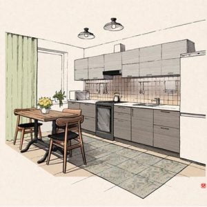 طراحی آشپزخانه ، طراحی کابینت ، آشپزخانه مدرن